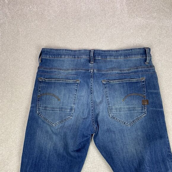 G-Star Raw D-Staq 5-Pocket Slim Denim Jeans Mens Size 36x29 Distressed - Picture 9 of 16